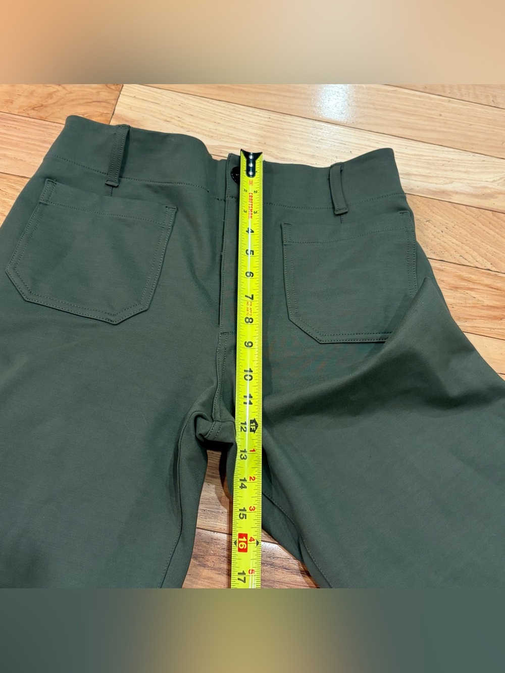 Maeve by Anthropologie The Collette Dark Army Green Cropped Wide Leg Pants - 29 - Picture 9 of 9